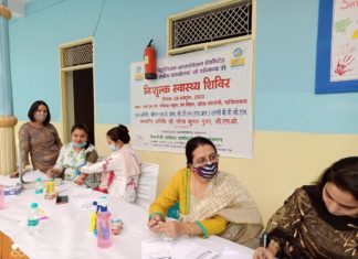BSGSS organises free health camp at Khoda, masks and sanitizers distributed to patients
