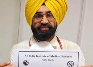 AIIMS New Delhi is Tobacco Free now the MISSION is Tobacco Free India-Dr.Amrinder Singh Malhi