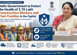 Delhi Government Launches Landmark Health Scheme for 2.70 Lakh Construction Workers and Their Families