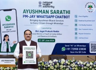 JP Nadda Launches ‘Ayushman Sarathi’ WhatsApp Chatbot to Simplify Access to PM-JAY Services