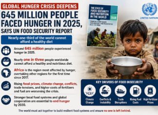 Global Hunger Crisis Deepens: 645 Million People Faced Hunger in 2025, Says UN Food Security Report Hunger Crisis