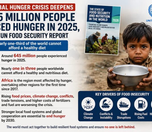 Global Hunger Crisis Deepens: 645 Million People Faced Hunger in 2025, Says UN Food Security Report Hunger Crisis