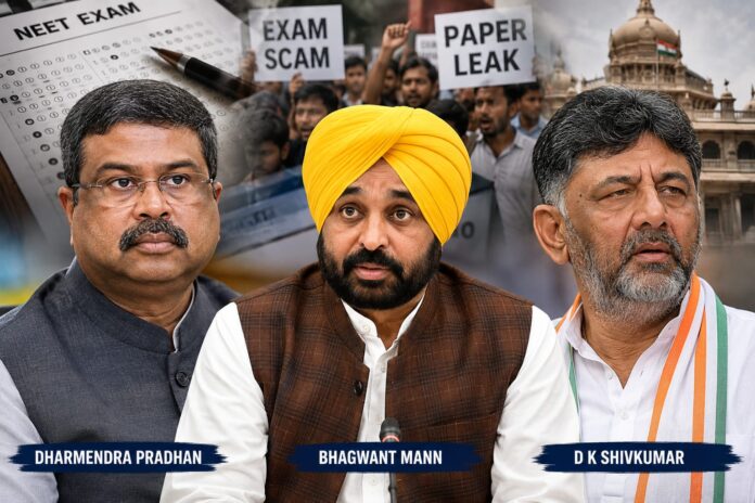 exam irregularities in Punjab and Karnataka.