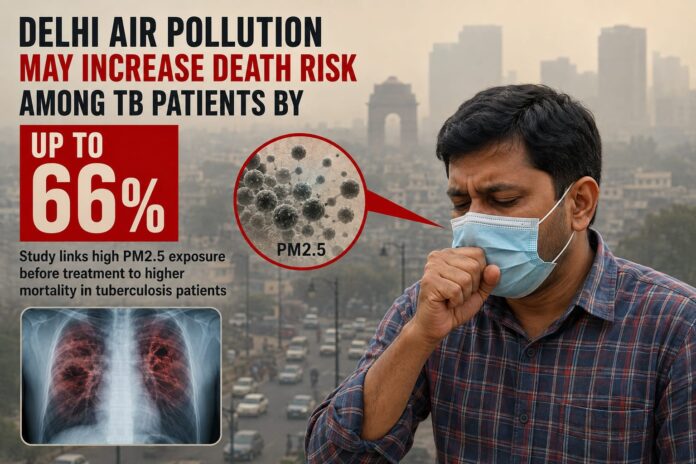 high PM2.5 levels may increase the risk of death among TB patients by up to 66%.