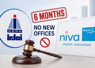 IRDAI Restricts Niva Bupa Health Insurance From Opening New Offices for Six Months Niva Bupa Health Insurance can not open new places of business for six months