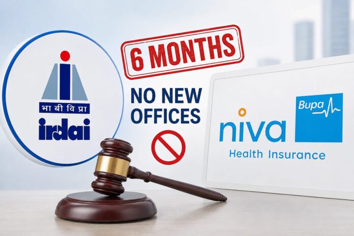 Niva Bupa Health Insurance can not open new places of business for six months Niva Bupa Health Insurance can not open new places of business for six months