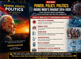 Vikram Kapoor’s ‘Power, Policy, Politics: Inside Modi’s Bharat 2014–2026’ Examines COVID-19, Migrant Crisis and India’s Second Wave Power, Policy, Politics: Inside Modi’s Bharat 2014–2026: Vikram Kapoor’s New Book Examines How COVID-19 Tested Governance, Policy and Political Narratives
