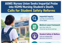 AIIMS Nurses Union Seeks Impartial Probe into KGMU Nursing Student’s Death, Calls for Student Safety Reforms