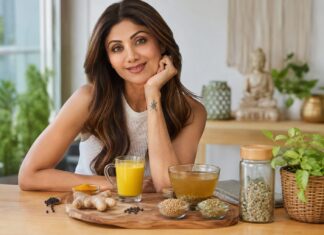 Shilpa Shetty’s Morning Routine: Turmeric, Ghee, Ginger Drink and CCF Tea for Digestion and Wellness Shilpa Shetty’s Approach to Health and Fitness