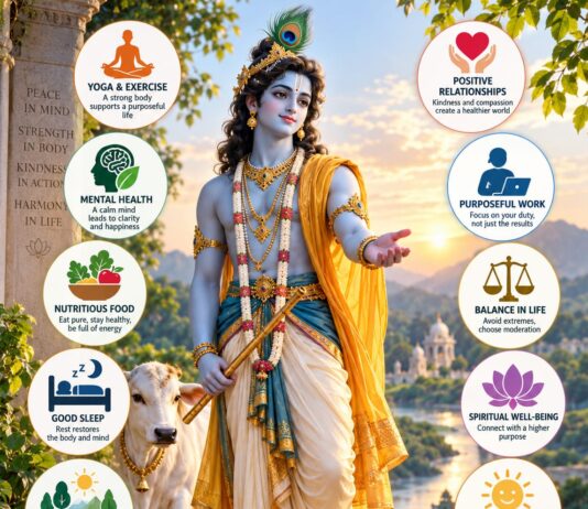 Lord Krishna’s Teachings for Healthy Living: Food, Mental Health, Sleep, Relationships, Work and Inner Peace Lord Krishna’s Wisdom for Healthy Living: