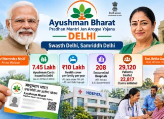 Ayushman Bharat in Delhi: 7.45 Lakh Cards Issued, 29,120 Patients Treated Under PM-JAY Ayushman Bharat–Pradhan Mantri Jan Arogya Yojana (PM-JAY), Delhi