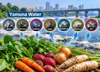 Yamuna Vegetables Show High Heavy Metal Levels: Delhi University Study Raises Cancer Risk Concerns Heavy Metals in Yamuna water