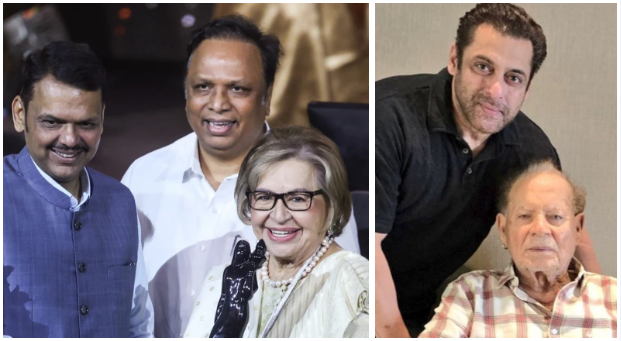 Helen received the prestigious Raj Kapoor Lifetime Achievement Award on Salim Khan’s behalf. Helen received the prestigious Raj Kapoor Lifetime Achievement Award on Salim Khan’s behalf.